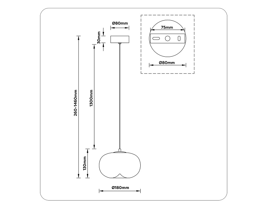 LH11081 WH/FR белый/белый матовый 4W 3000K D180*130
