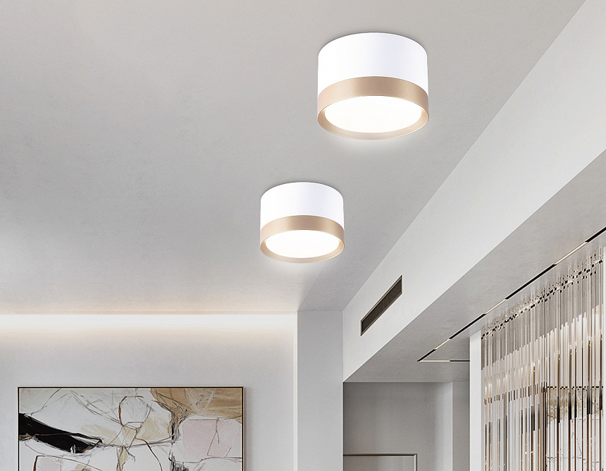 TN52355 WH/GD белый/золото GX53 max 12W D82*50