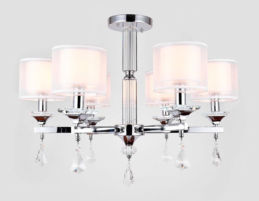 TR4533/6 CH/WH хром/белый E14/6 max 40W D700*560