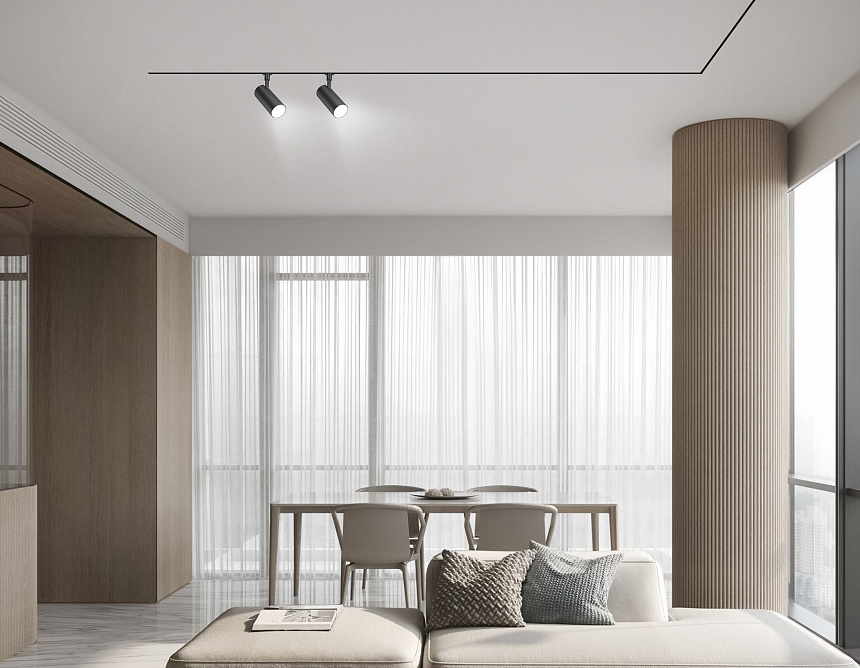 GL2305 BK черный IP20 12W 3CCT 3000-6000K 48V 24° D45*100