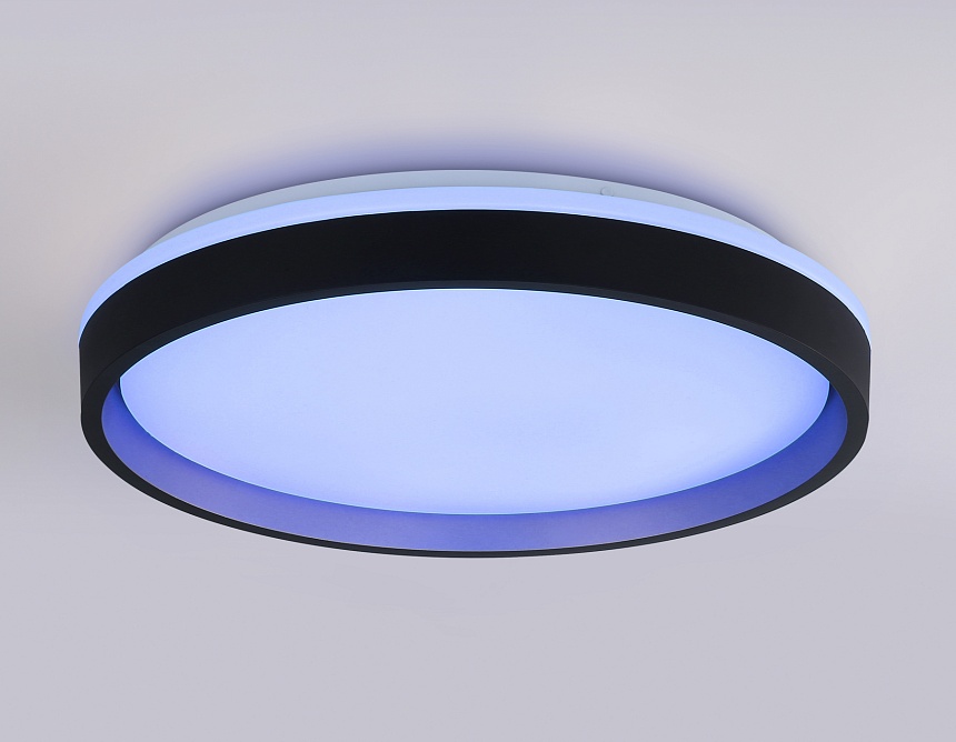 FZ610 BK/GD черный/золото IP20 66W 3000K-6500K+RGB D490*85 (ПДУ ИК)