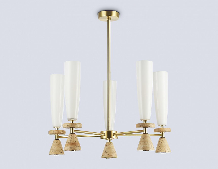 LH75371/5 GD/WH золото/белый G9*5 max 28W D600*675