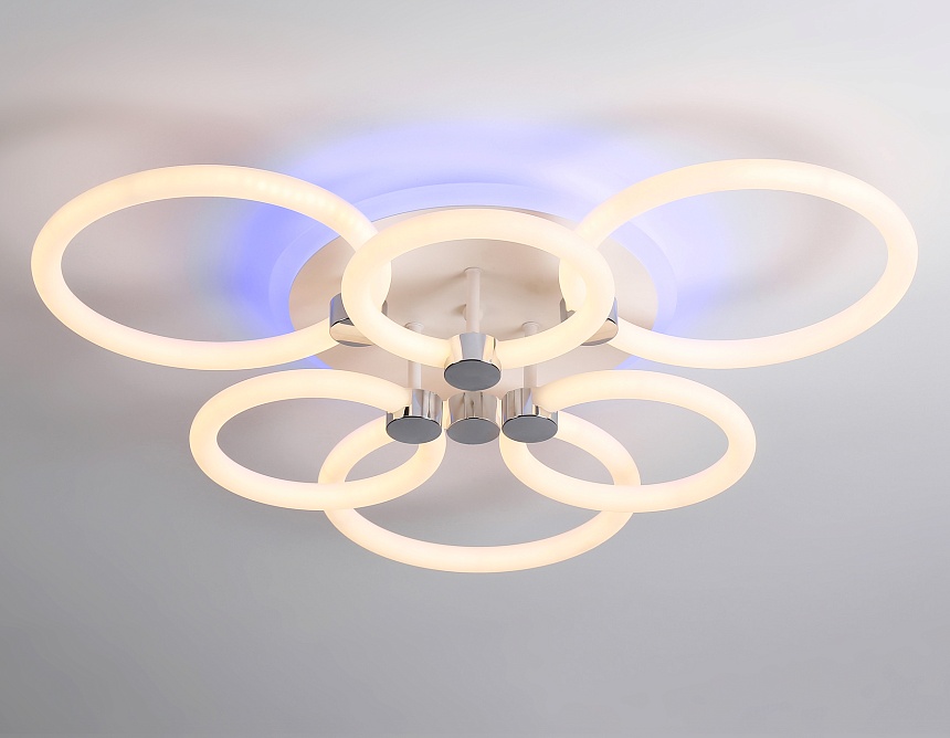 FA3844/3+3 WH белый 102W 3000K-6400K+RGB D670*115 (ПДУ РАДИО 2.4G)