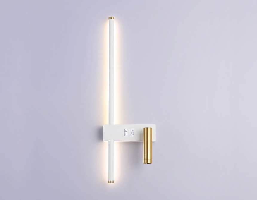 FL5207/2 SWH/GD белый песок/золото LED 4200K 7W+5W 500*160*111.5 FL5207/2 SWH/GD белый песок/золото LED 4200K 7W+5W 500*160*111.5