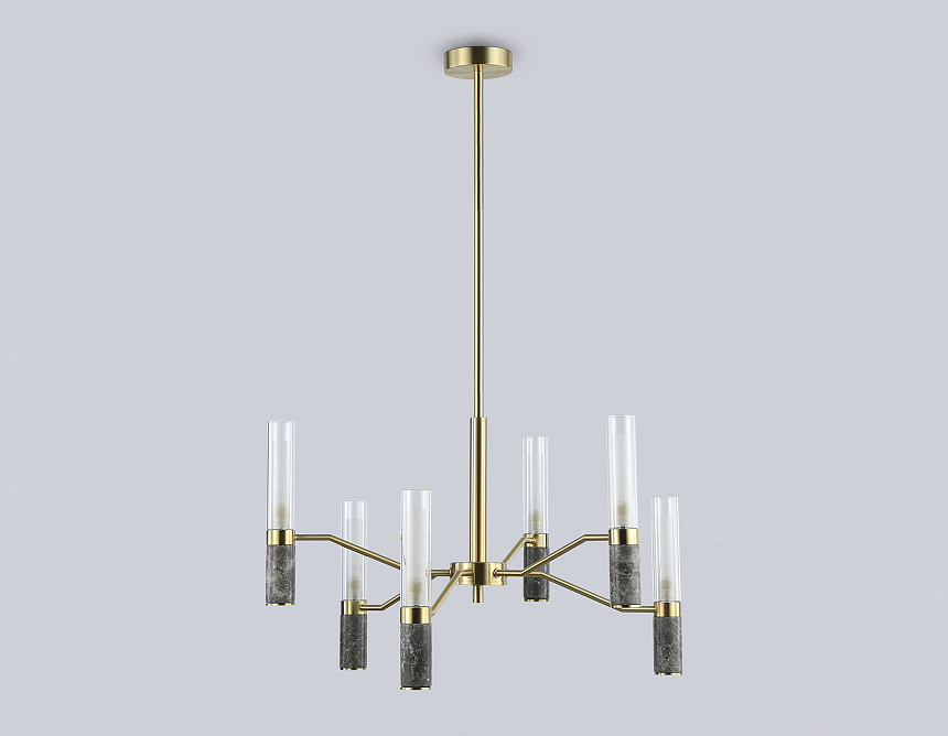 LH53353/6 GD/CL/WH золото/прозрачный/белый G9*6 max 40W D600*890