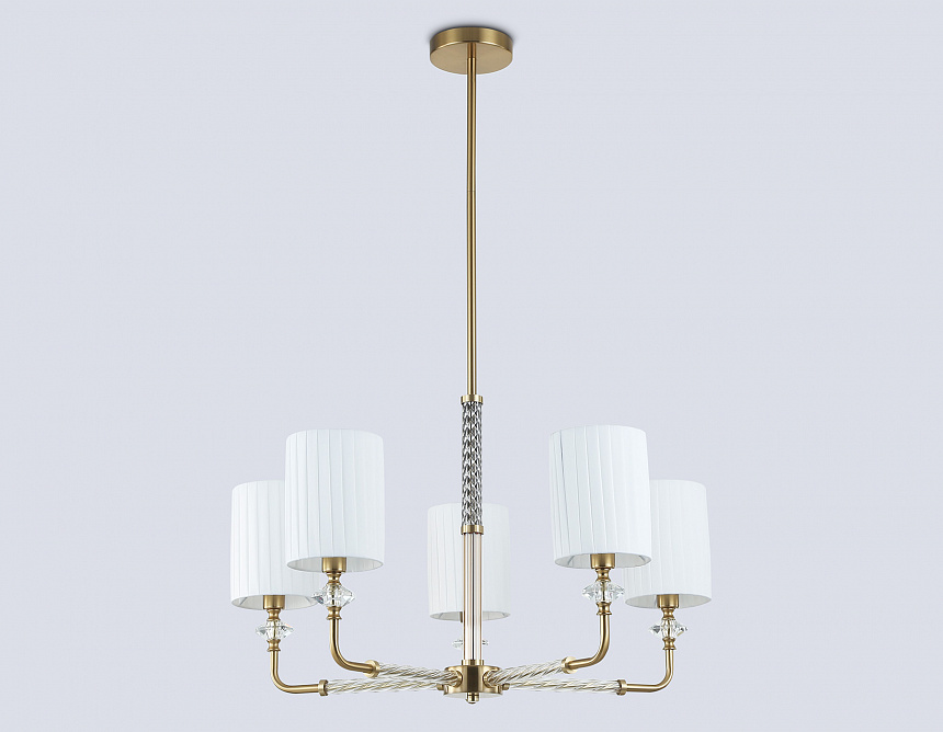 LH71500/5 BS/FR латунь/белый матовый E14*5 max 40W D680*640