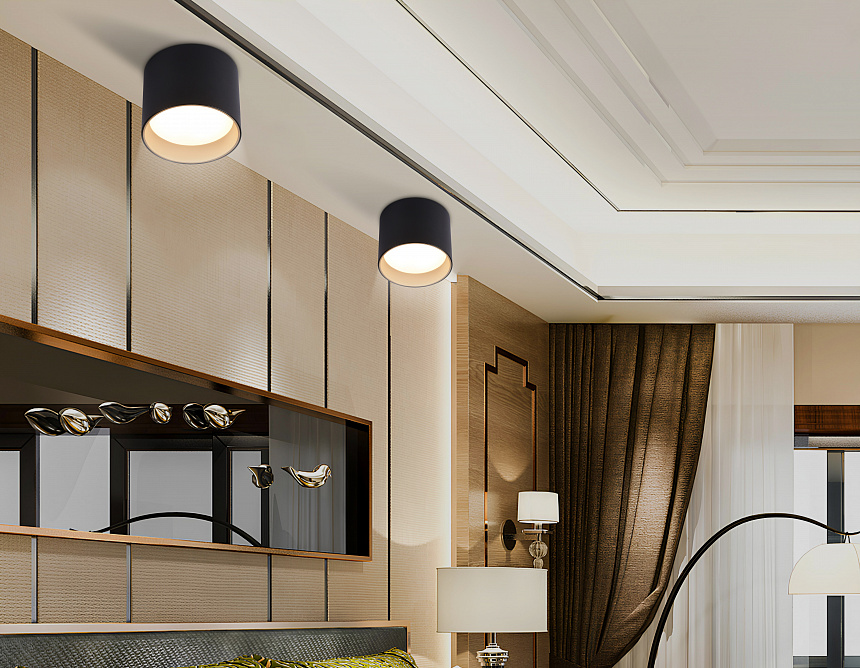 TN5306 BK/GD черный/золото GX53 max 15W D83*65