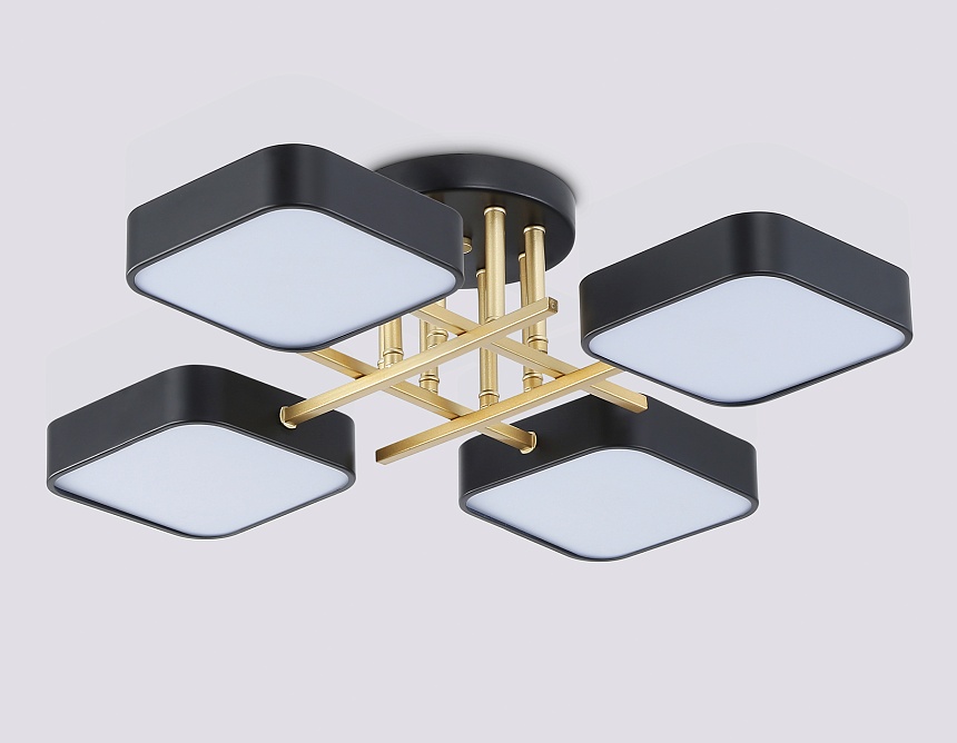 FL516343/4 BK/GD черный/золото 72W 3000-6000K 550*550*150 (без ПДУ)