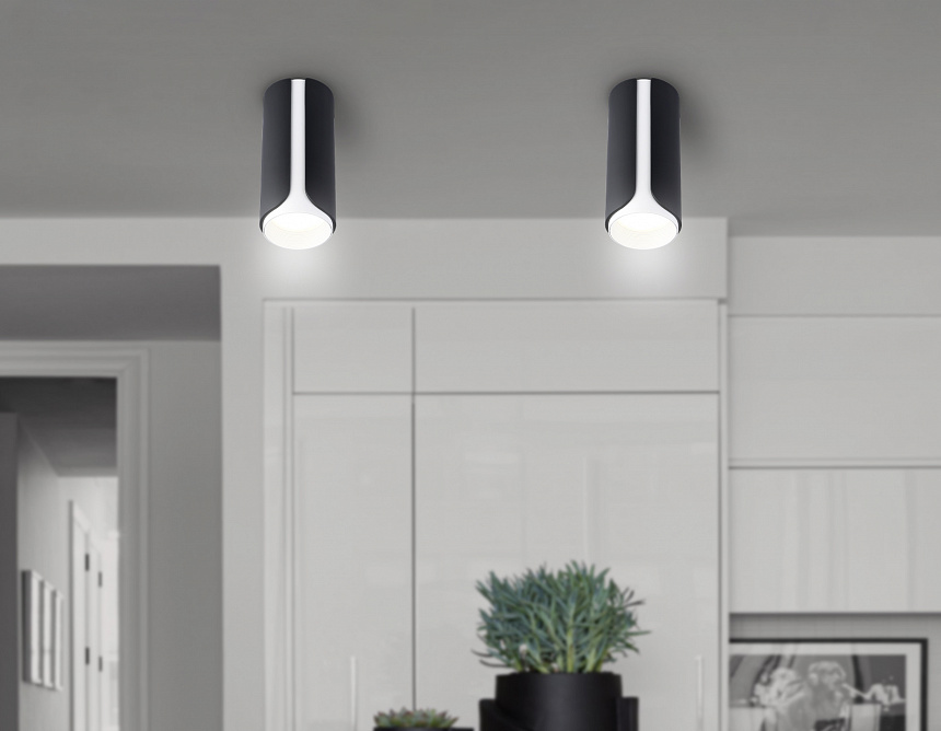 TN51589 BK/WH черный/белый GU10 D58*130