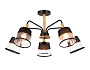 TR4741/5 BK/LW черный/светлое дерево E27/5 max 40W D760*350