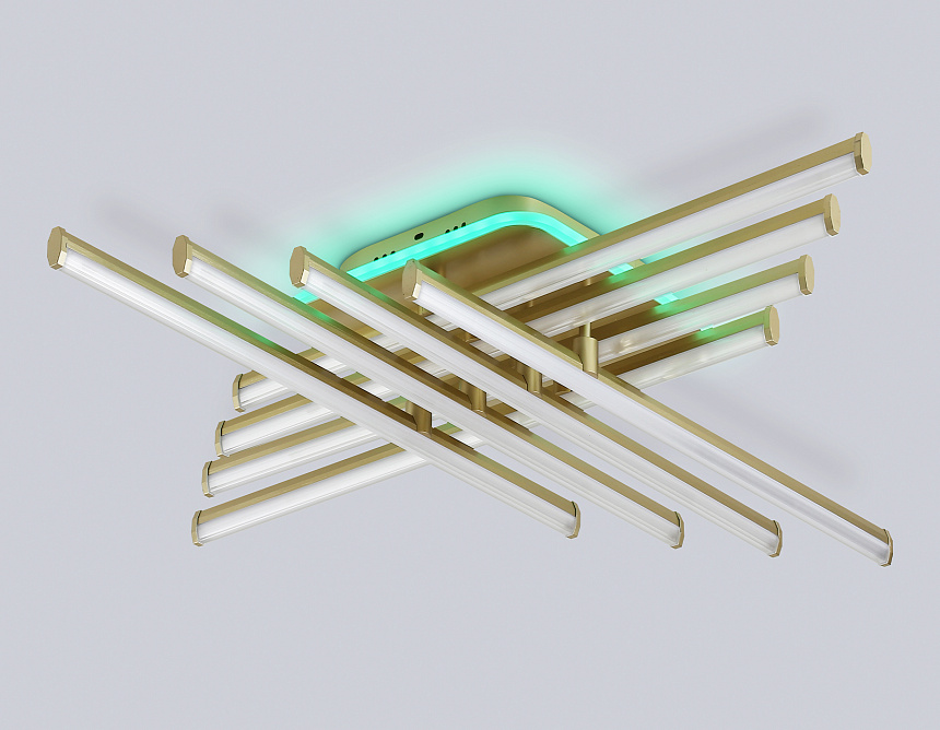 FL6263 GD золото 115W 3000K-6400K+RGB 810*810*130 (ПДУ ИК) FL6263 GD золото 115W 3000K-6400K+RGB 810*810*130 (ПДУ ИК)
