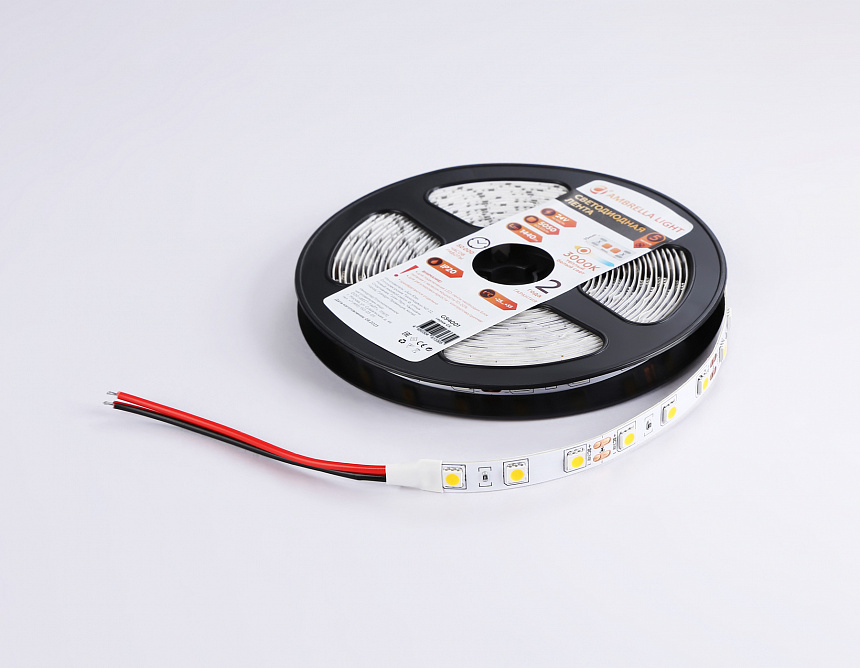 GS4001 5050 60Led/ 14.4W m/ 24V IP20 3000K/ 5000*10*1.87mm (2 конт.) GS4001 5050 60Led/ 14.4W m/ 24V IP20 3000K/ 5000*10*1.87mm (2 конт.)