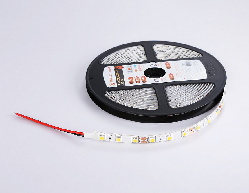 GS2101 5050 60Led/ 14.4W m/ 12V IP65 3000K/ 5000*10*2.87mm (2 конт.) GS2101 5050 60Led/ 14.4W m/ 12V IP65 3000K/ 5000*10*2.87mm (2 конт.)