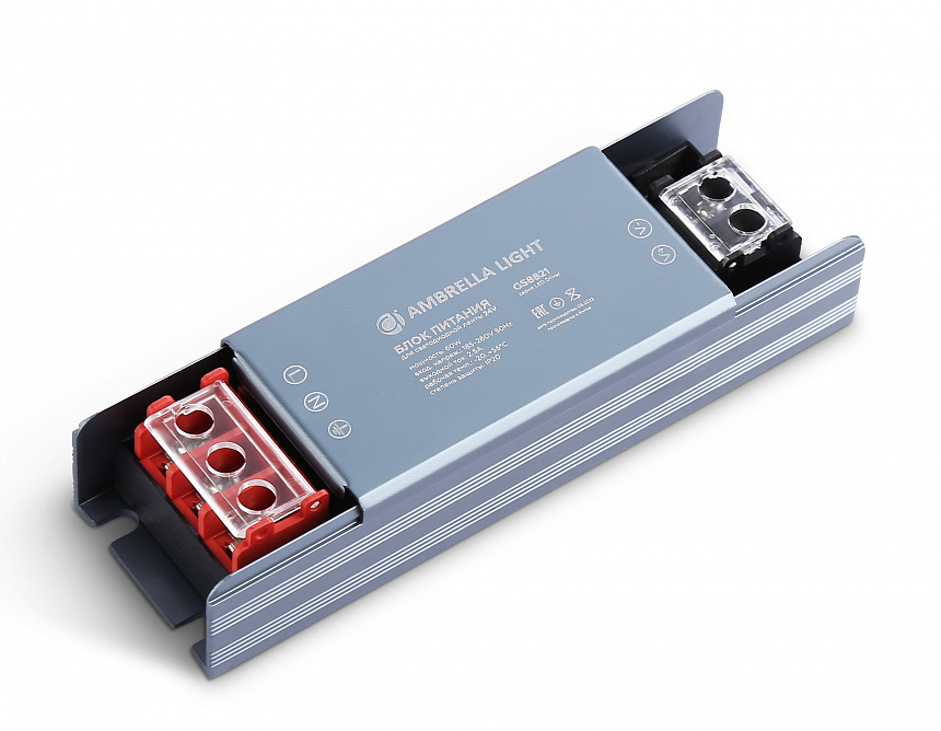 GS8821 блок питания 24V 60W 2.5A IP20 185-260V 115*35*22