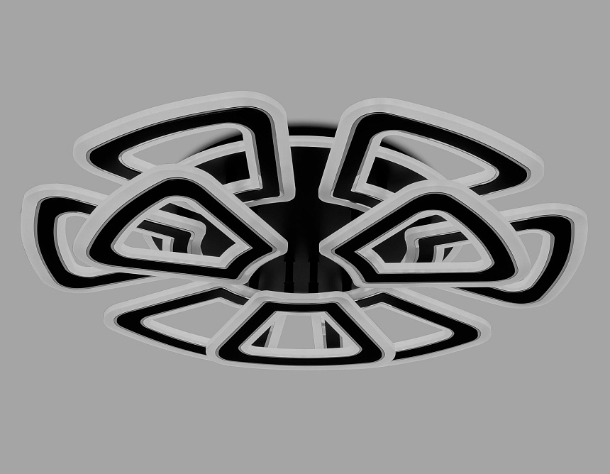 FA8893/6+3 BK/CH черный/хром 210W 3000K/4200K/6400K 650*640*130 (ПДУ РАДИО 2.4G)