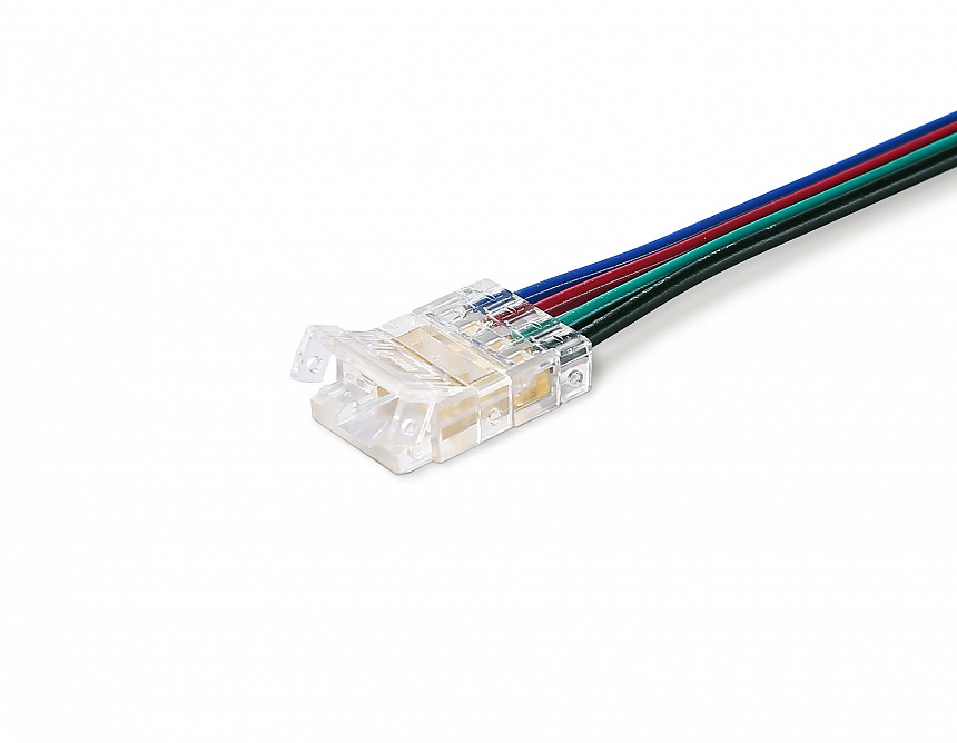 GS7411 Соединитель гибкий односторонний COB RGB 12/24V для лент 10mm (4 конт.) (5шт)