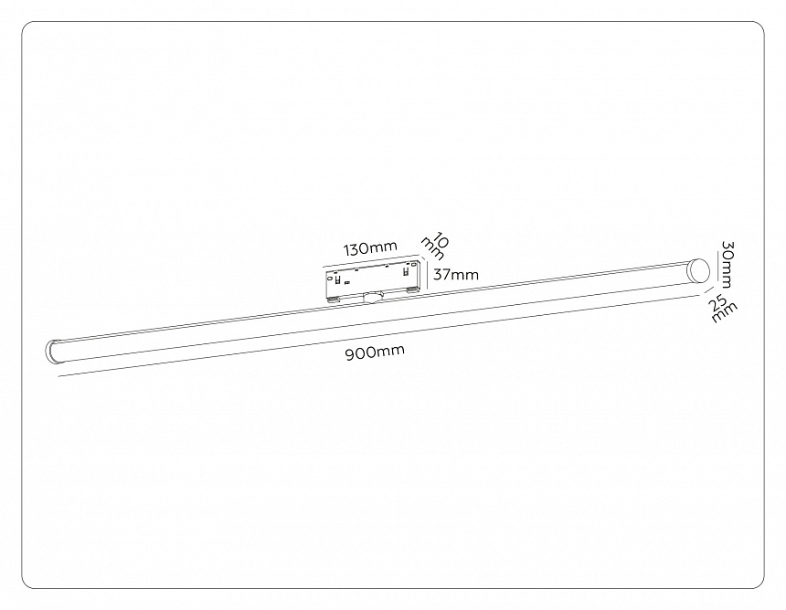 GL2380 BK черный IP20 30W 3CCT 3000/4200/6400K 48V 900*25*73