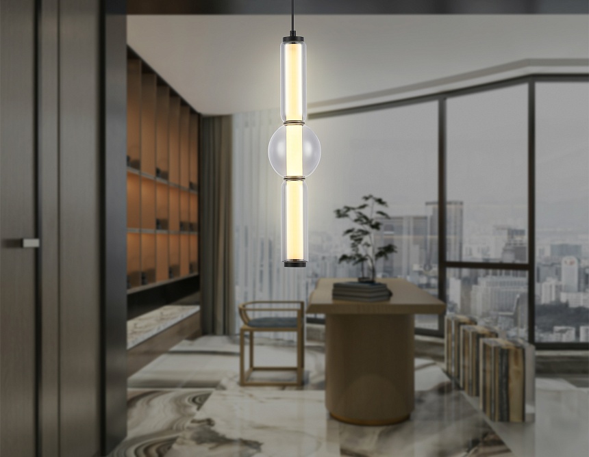 LH11023 BK/SM черный/дымчатый 17W 3000K D120*520