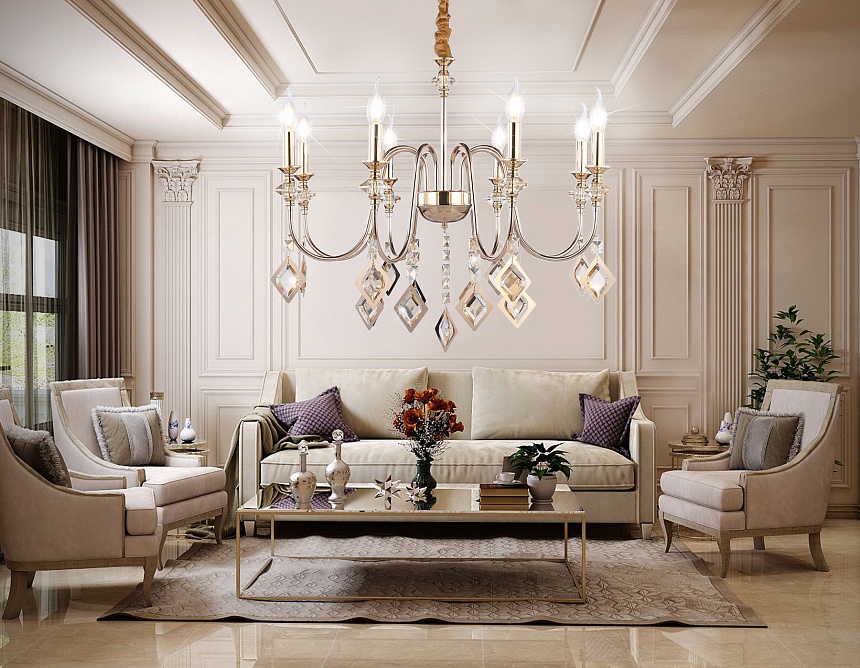 TR4957/8 FGD/TI золото/янтарь E14*8 max 40W D712*625