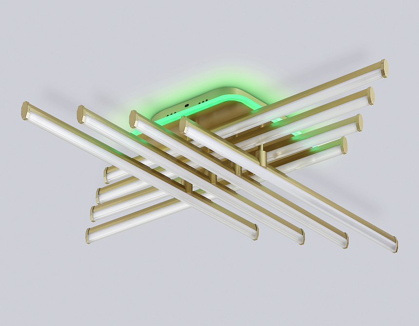 FL6263 GD золото 115W 3000K-6400K+RGB 810*810*130 (ПДУ ИК) FL6263 GD золото 115W 3000K-6400K+RGB 810*810*130 (ПДУ ИК)