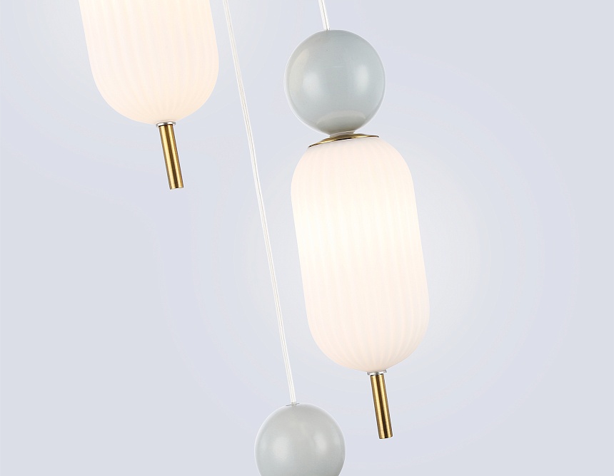 LH53102/3 BS/GR/FR латунь/серый/белый матовый G9*3 max 28W D260*1525