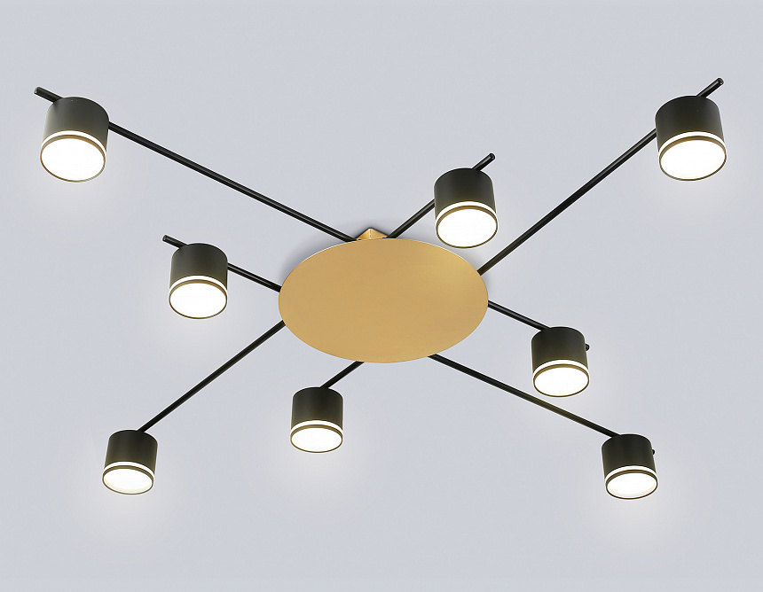 FL51760/8 BK/GD черный/золото GX53/8 max 12W 870*870*95 FL51760/8 BK/GD черный/золото GX53/8 max 12W 870*870*95