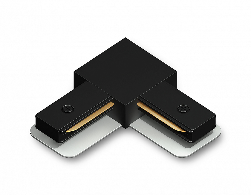 GL7164 BK черный коннектор угловой для однофазного шинопровода Standard 220V 70*70*20