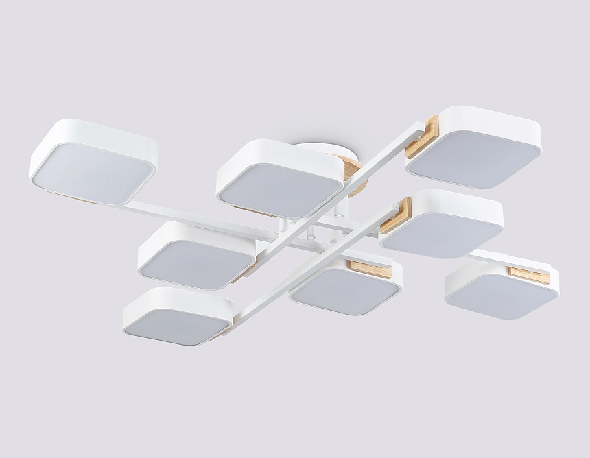 FL4888/8 WH/WD белый/дерево 144W 3000-6000K  960*960*160 (без ПДУ)