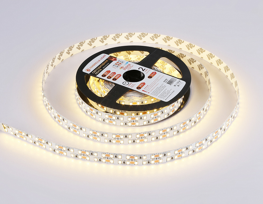 GS1701 2835 240Led/ 24W m/ 12V IP20 3000K/ 5000*10*1.2mm (2 конт.) GS1701 2835 240Led/ 24W m/ 12V IP20 3000K/ 5000*10*1.2mm (2 конт.)