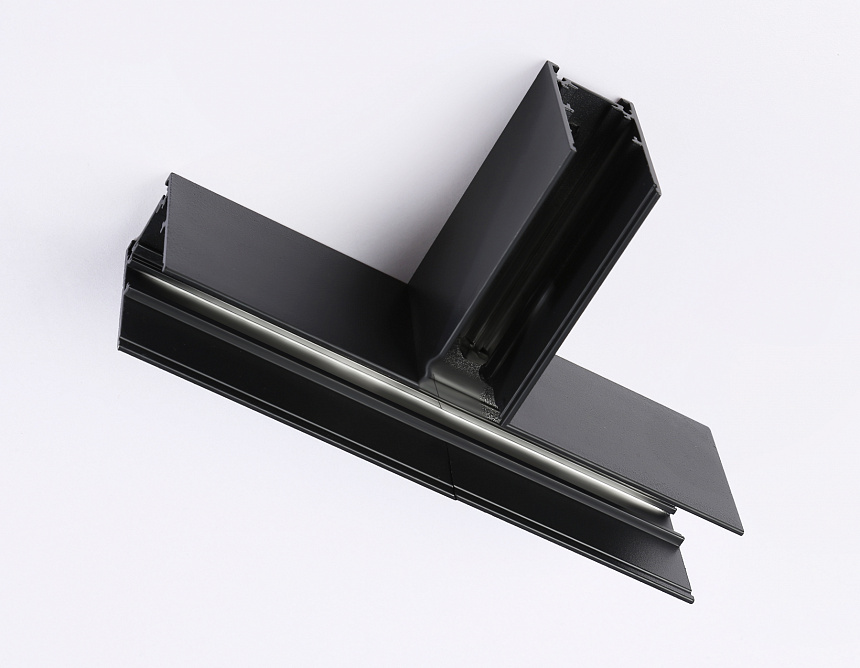 GL3374 BK черный коннектор T-образный для накладного шинопровода 170*85*53.7