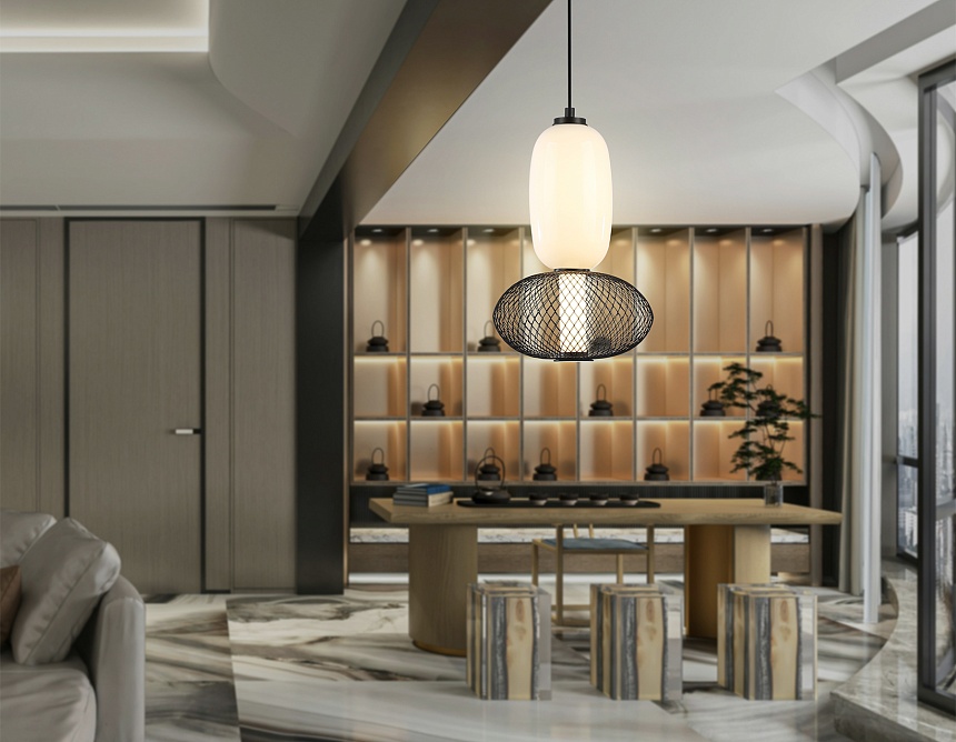 LH11007 BK/FR черный/белый матовый 15W 3000K D220*350