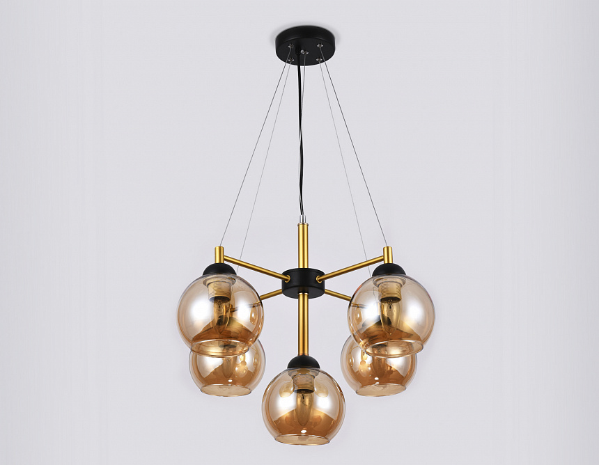 TR9026/5 BK/TI черный/янтарь E27 max 40W D580*600