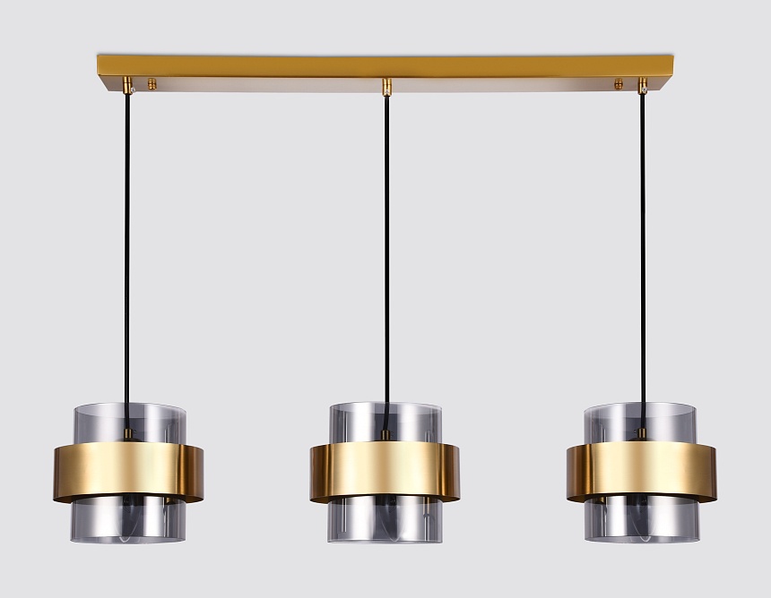 TR3652/3 GD/SM золото/дымчатый E27/3 max 40W 820*180*700