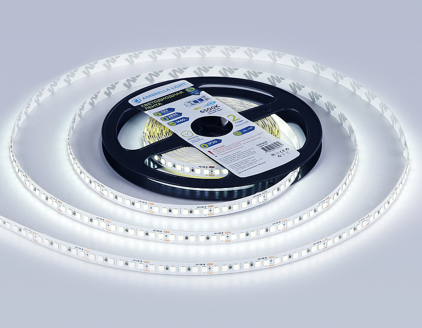 GS1313 2835 180Led/ 14.4W m/ 12V IP20 6500K/ 5000*10*1.2mm (2 конт.) GS1313 2835 180Led/ 14.4W m/ 12V IP20 6500K/ 5000*10*1.2mm (2 конт.)