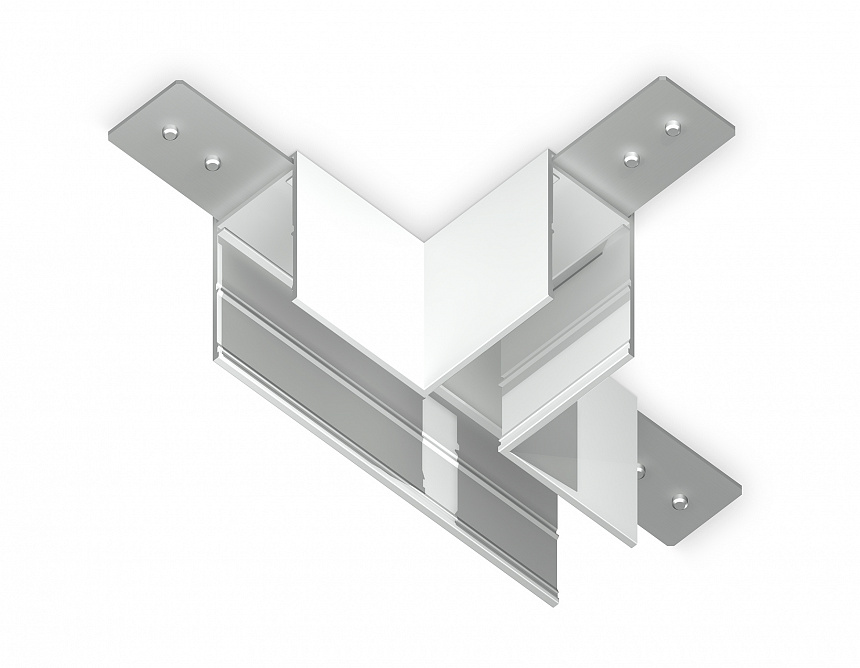 GL1035 WH белый коннектор T-образный для накладного шинопровода Magnetic 220V 105*75*52