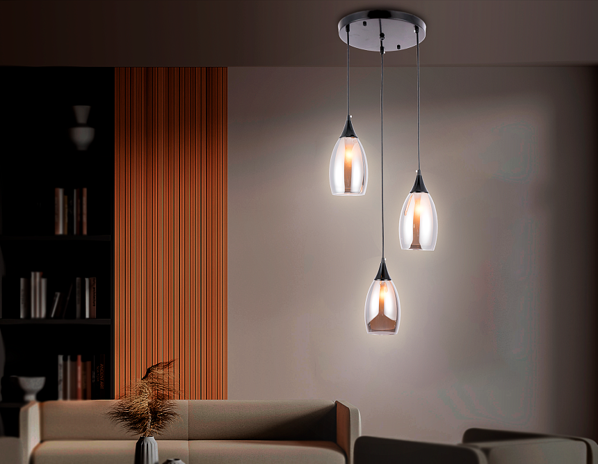 TR3550/3 BK/SM черный/дымчатый E14 max 40W 370*130*1000