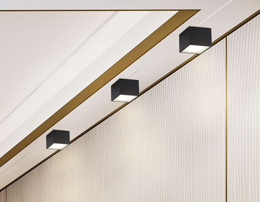 TN6532 BK черный IP44 GX53 100*100*80