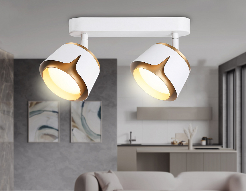 TN71229/2 WH/GD белый/золото GX53/2 220*100*147