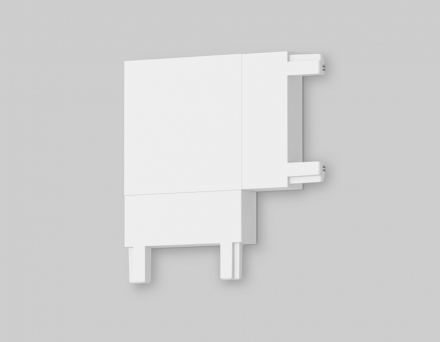 GV1113 WH белый угловой коннектор для накладного шинопровода 36*36*6