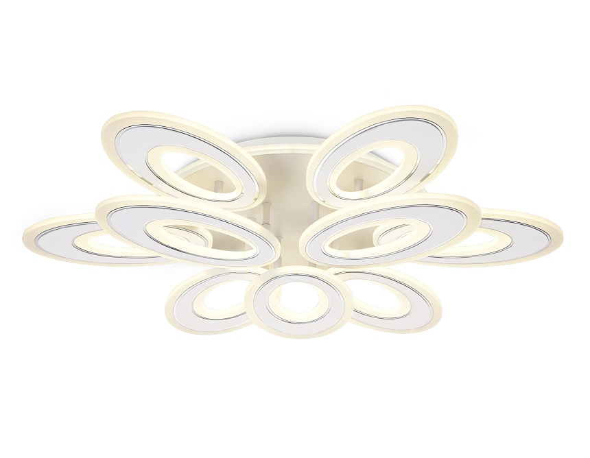 FA8933/6+3 WH/CH белый/хром 255W 3000K-6400K 740*660*120 (ПДУ РАДИО 2.4G)