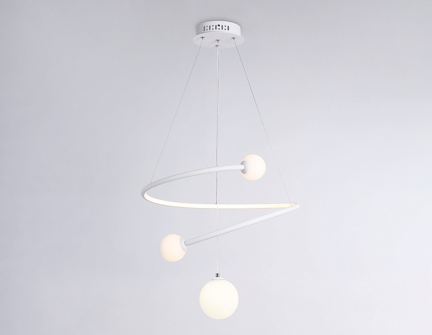 FL66299 WH белый 39W 3000K-6400K+G9 D500*1200 (ПДУ ИК)