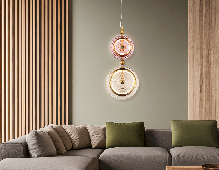 LH31129/2 BS/YL/PI латунь/желтый/розовый 15W 3000K 200*60*2000