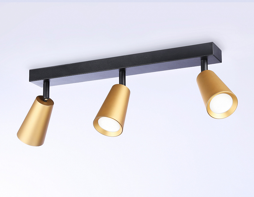TA13151/3 BK/GD черный/золото GU10/3 max 12W 445*60*130