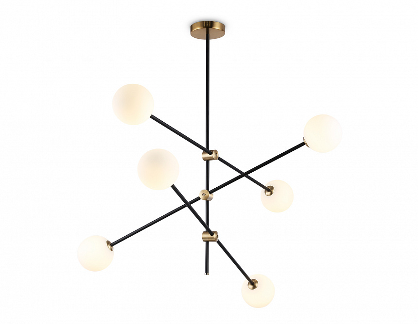 TR2515/6 BK/BS черный/латунь G9/6 max 10W D970*830