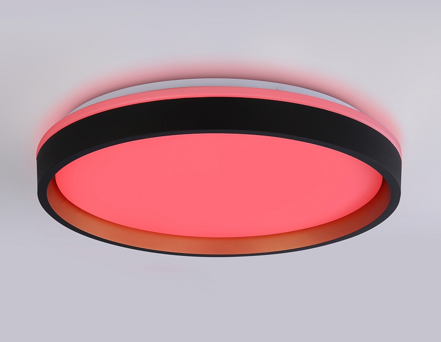 FZ610 BK/GD черный/золото IP20 66W 3000K-6500K+RGB D490*85 (ПДУ ИК)