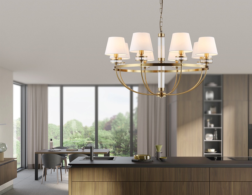 LH71253/8 BS/WH латунь/белый E14/8 max 40W D870*990 LH71253/8 BS/WH латунь/белый E14/8 max 40W D870*990