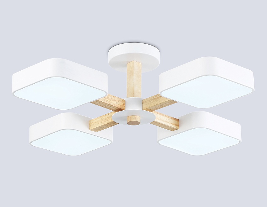 FL4879/4 WH/WD белый/дерево 72W 3000-6000K D610*160 (без ПДУ)