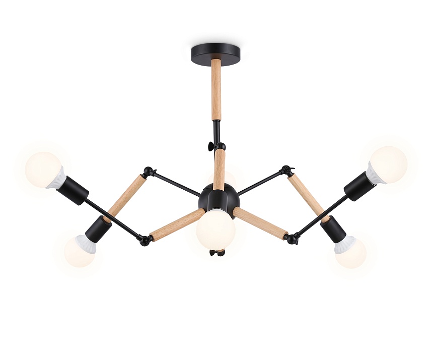 TR80488/6 BK/LW черный/светлое дерево E27/6 max 60W D930*510