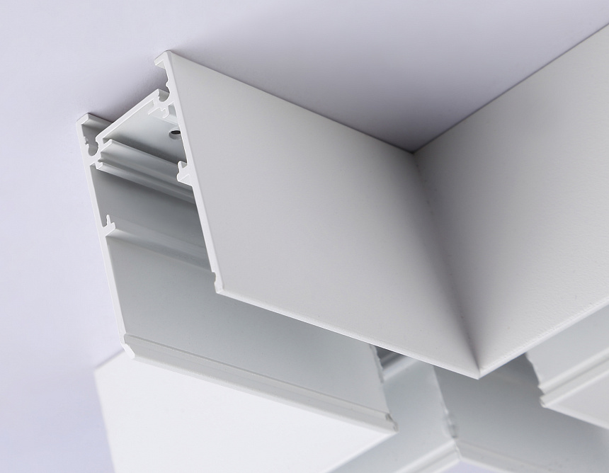 GL3375 WH белый коннектор X-образный для накладного шинопровода 170*170*53.7