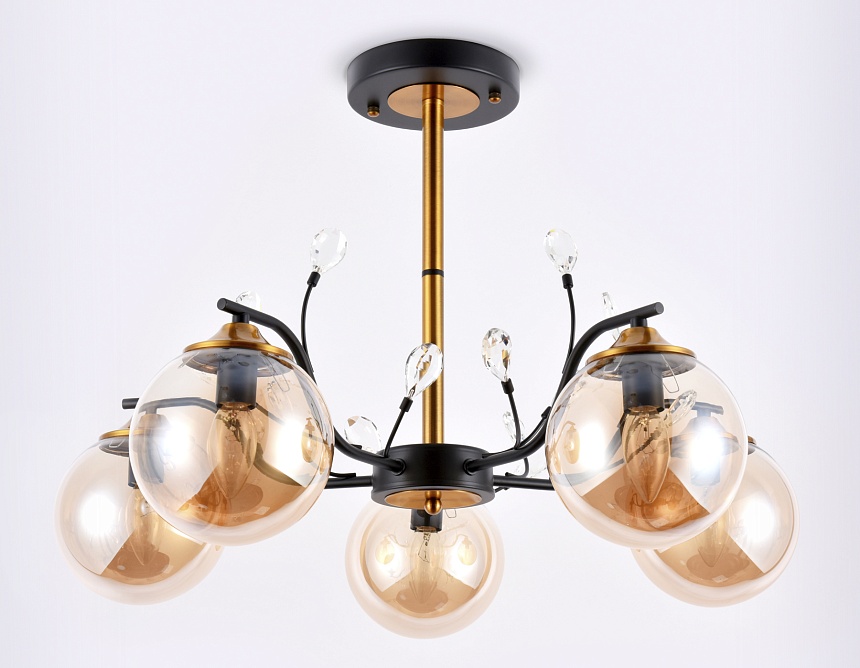 TR9072/5 BK/TI черный/янтарь E14 max 40W D620*420